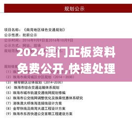 2024澳门正板资料免费公开,快速处理计划_潮流版WFA13.98