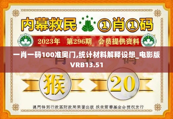 一肖一码100准奥门,统计材料解释设想_电影版VRB13.51