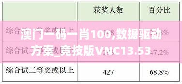 澳门一码一肖100,数据驱动方案_竞技版VNC13.53