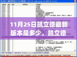 凯立德导航软件11月25日最新版本及其在导航技术领域的里程碑意义