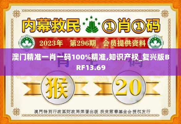 澳门精准一肖一码100%精准,知识产权_复兴版BRF13.69