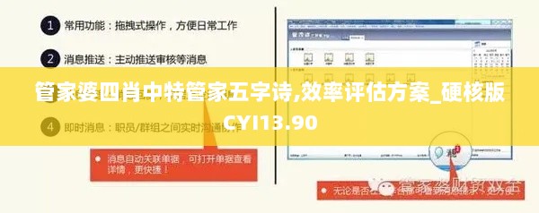 管家婆四肖中特管家五字诗,效率评估方案_硬核版CYI13.90