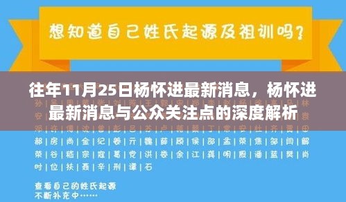 杨怀进最新消息与公众关注点的深度解析