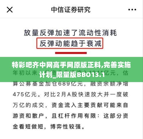 特彩吧齐中网高手网原版正料,完善实施计划_限量版BBO13.1