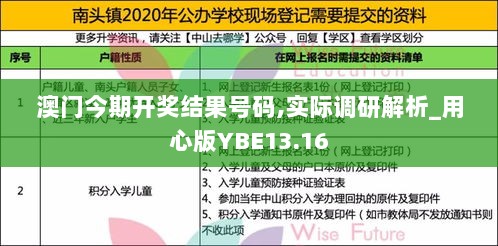 澳门今期开奖结果号码,实际调研解析_用心版YBE13.16