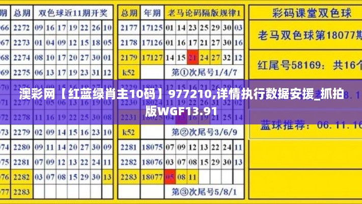 澳彩网【红蓝绿肖主10码】977210,详情执行数据安援_抓拍版WGF13.91