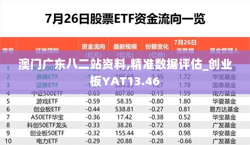 澳门广东八二站资料,精准数据评估_创业板YAT13.46