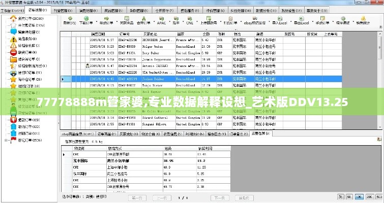 77778888m管家婆,专业数据解释设想_艺术版DDV13.25