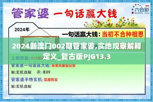 2024新澳门002期管家婆,实地观察解释定义_复古版PJG13.3