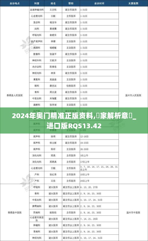 2024年奥门精准正版资料,專家解析意見_进口版RQS13.42