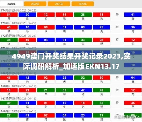 4949澳门开奖结果开奖记录2023,实际调研解析_加速版EKN13.17