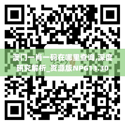 澳门一肖一码在哪里查询,深度研究解析_资源版NPG13.30