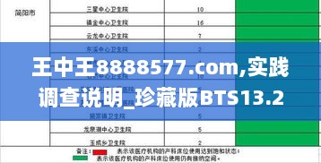 王中王8888577.com,实践调查说明_珍藏版BTS13.20