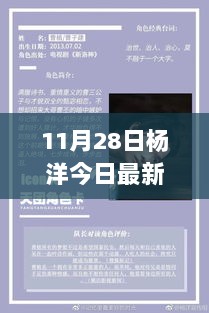 杨洋，学习之路上的自信与成就——11月28日最新动态