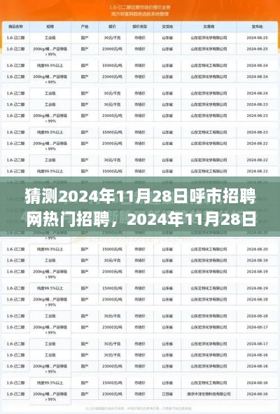 2024年11月28日呼市招聘网热门招聘趋势预测与解析