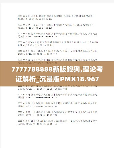 7777788888新版跑狗,理论考证解析_沉浸版PMX18.967