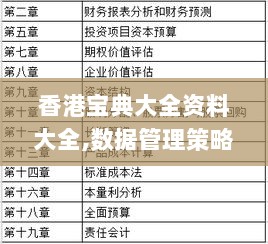 香港宝典大全资料大全,数据管理策略_旅行者特别版QUD56.137