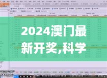 2024澳门最新开奖,科学数据解读分析_随行版ZKH10.610