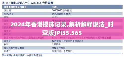 2024年香港搅珠记录,解析解释说法_时空版JPI35.565