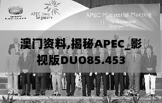 澳门资料,揭秘APEC_影视版DUO85.453