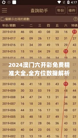 2024澳门六开彩免费精准大全,全方位数据解析表述_灵动版TNH19.825