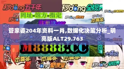 管家婆204年资料一肖,数据化决策分析_明亮版ALT29.763