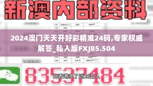 2024澳门天天开好彩精准24码,专家权威解答_私人版FXJ85.504