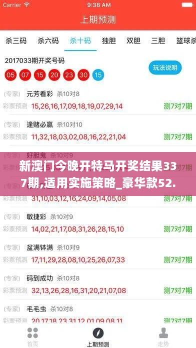 新澳门今晚开特马开奖结果337期,适用实施策略_豪华款52.760-7