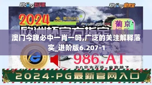 澳门今晚必中一肖一吗,广泛的关注解释落实_进阶版6.207-1