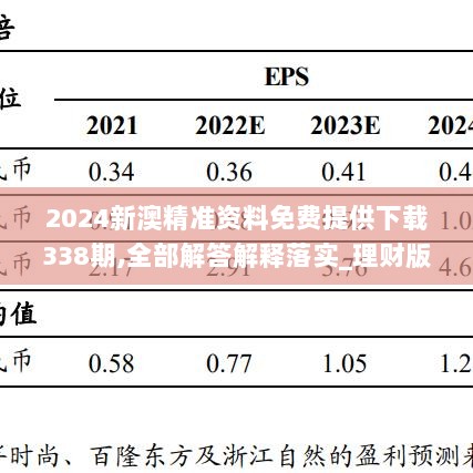 2024新澳精准资料免费提供下载338期,全部解答解释落实_理财版13.558-1