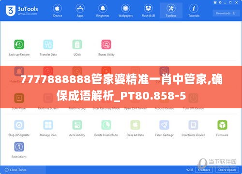 7777888888管家婆精准一肖中管家,确保成语解析_PT80.858-5