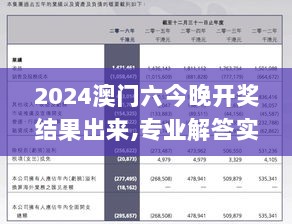 2024澳门六今晚开奖结果出来,专业解答实行问题_L版53.378-1