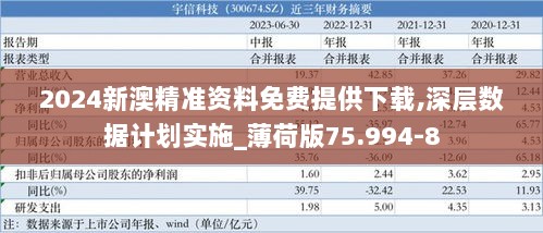 2024新澳精准资料免费提供下载,深层数据计划实施_薄荷版75.994-8