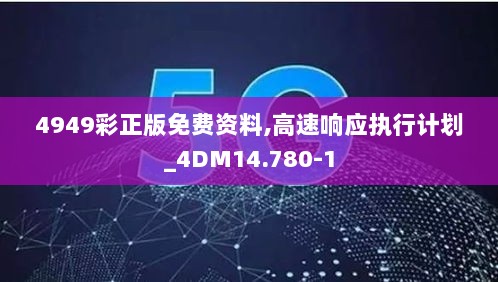 4949彩正版免费资料,高速响应执行计划_4DM14.780-1