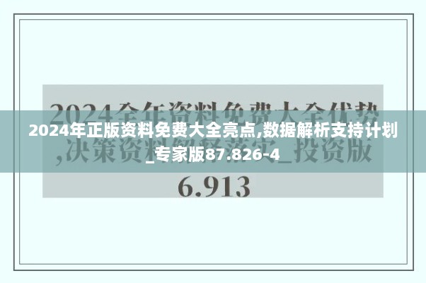 2024年正版资料免费大全亮点,数据解析支持计划_专家版87.826-4