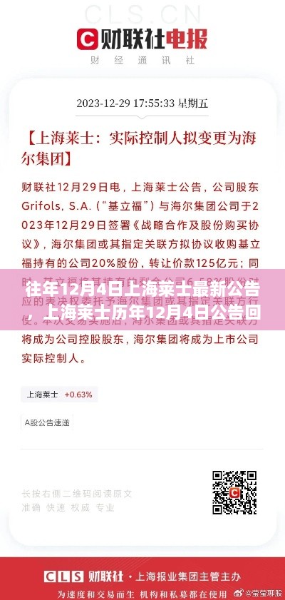 上海莱士历年12月4日公告回顾，重要事件、影响与时代地位