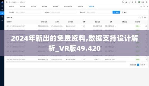 2024年新出的免费资料,数据支持设计解析_VR版49.420