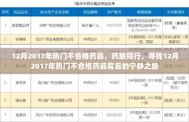 2017年12月热门不合格药品揭秘，药旅同行，探寻背后的宁静之旅