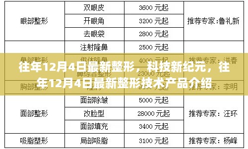 往年12月4日科技新纪元，最新整形技术产品概览