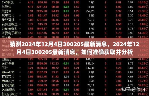 如何准确获取并分析2024年12月4日300205最新消息？