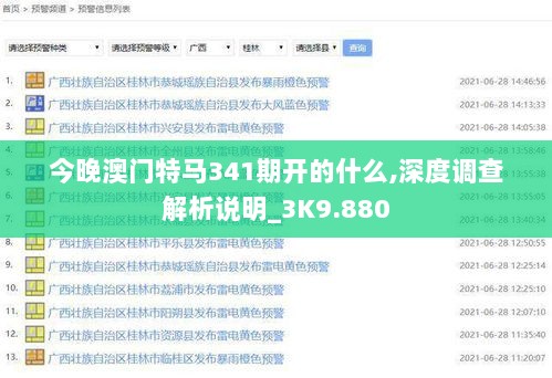 今晚澳门特马341期开的什么,深度调查解析说明_3K9.880