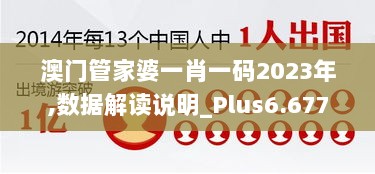 澳门管家婆一肖一码2023年,数据解读说明_Plus6.677