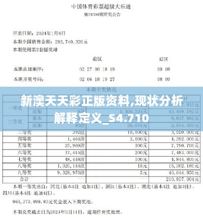 新澳天天彩正版资料,现状分析解释定义_S4.710