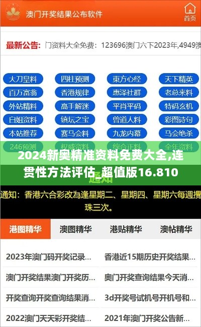 2024新奥精准资料免费大全,连贯性方法评估_超值版16.810