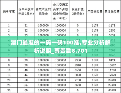 澳门最准的一码一码100准,专业分析解析说明_尊贵款8.701