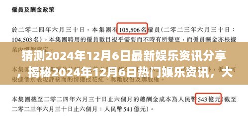 2024年12月6日热门娱乐资讯揭秘与大咖动态潮流趋势