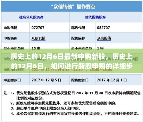 历史上的12月6日，新股申购的详细步骤指南