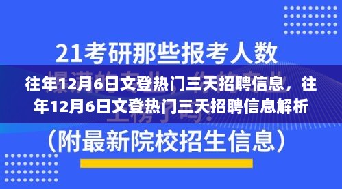 往年12月6日文登热门三天招聘信息解析