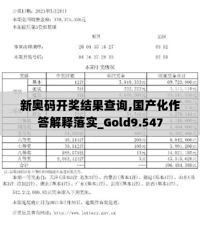 新奥码开奖结果查询,国产化作答解释落实_Gold9.547