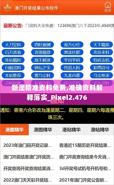 新澳精准资料免费,准确资料解释落实_Pixel2.476